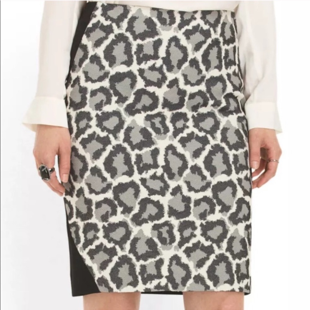 Diane Von Furstenburg Emma Pencil Skirt Leopard Print Stretch Career